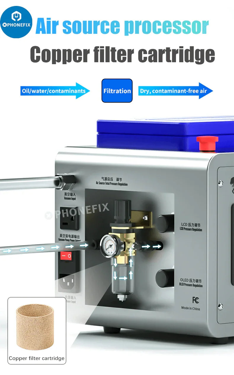 Phonefix Mechanic GAN-01 FENIX screen refurbishing machine with lamination and defoaming features for phone screen repair.