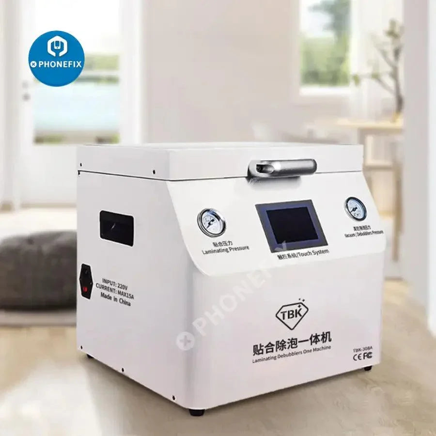 PhoneFix TBK-308A 15-inch OCA vacuum laminating remover bubble machine for screen refurbishing and glass separation.