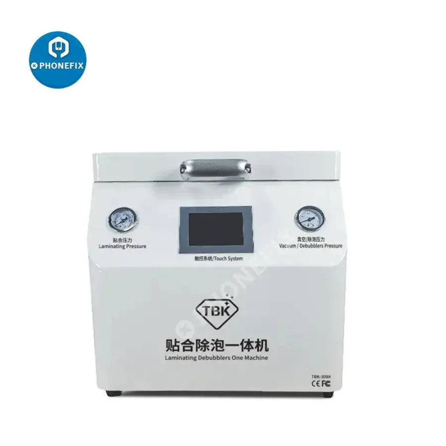 TBK-308A 15-inch OCA vacuum laminating remover bubble machine for screen refurbishing by PHONEFIX, used to remove bubbles from LCD screens.
