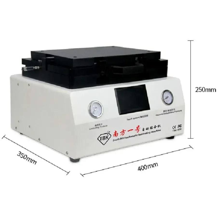 PHONEFIX TBK-808 automatic laminating machine for screen refurbishing with vacuum and bubble removal, 110V professional screen laminator