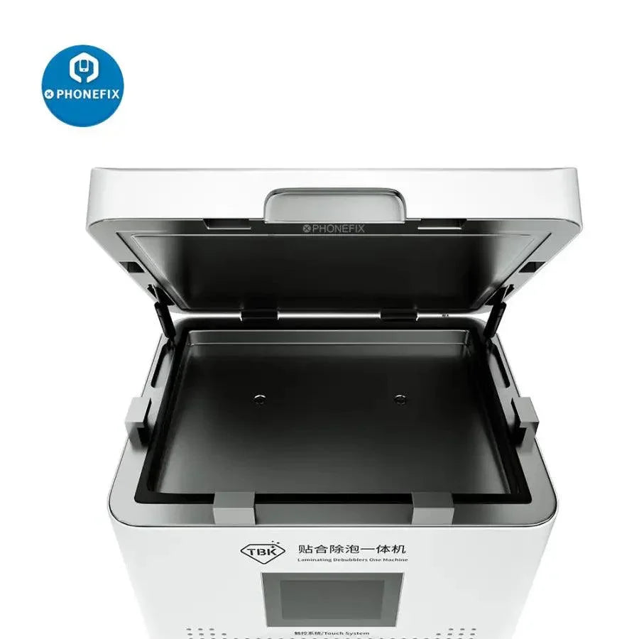 PhoneFix TBK-808A 13-inch vacuum lamination machine for screen refurbishing, automatic air bubble removal, and screen repair.