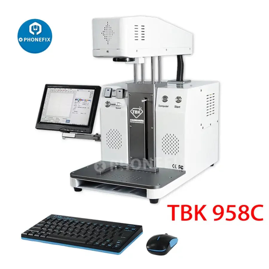 PHONEFIX TBK-958C automatic back glass separator machine for removing back glass on smartphones with laser technology.