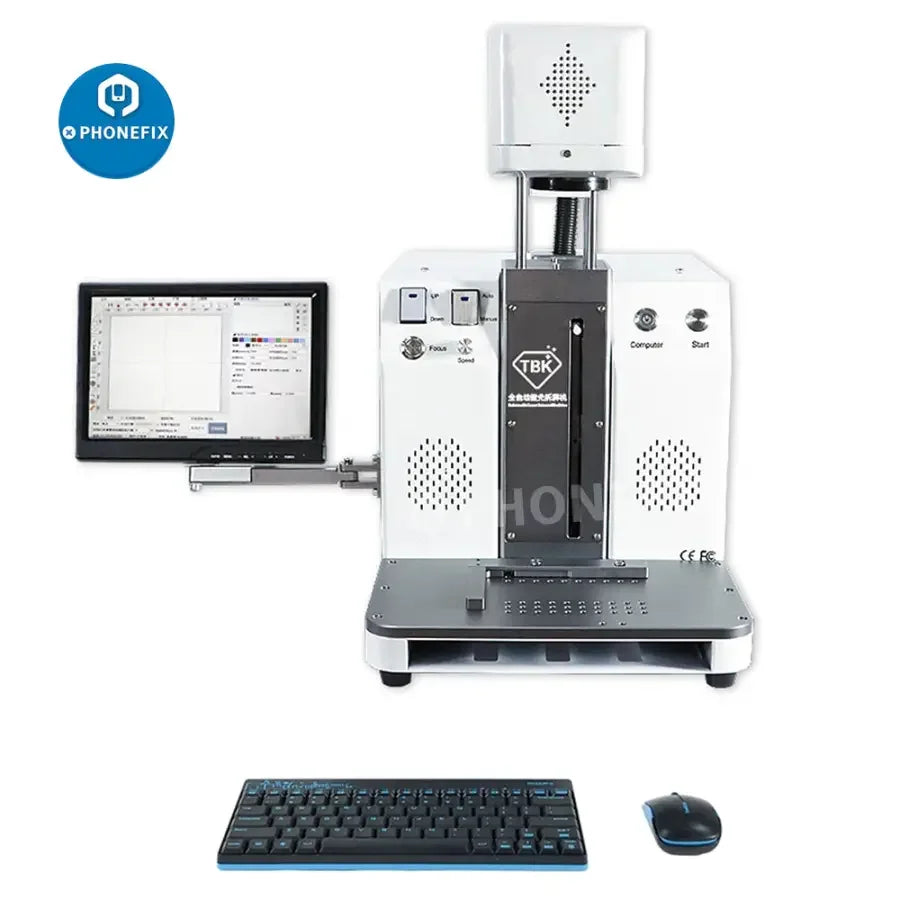 PHONEFIX TBK-958C automatic back glass housing separator for screen refurbishing, featuring laser removal technology.