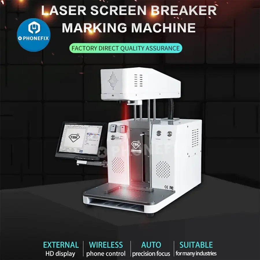 PHONEFIX TBK-958C automatic back glass housing separator machine with laser removal for screen refurbishment.
