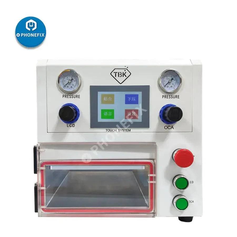 PhoneFix TBK108P Edge LCD Screen Laminating Machine and Bubble Remover for refurbishing LCD screens.