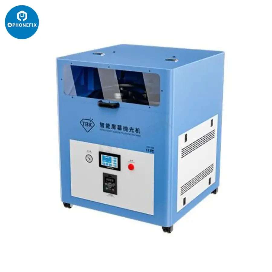 PhoneFix TBK938 screen grinding and polishing machine for removing LCD scratches from smartphone screens.