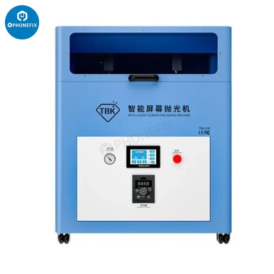PHONEFIX TBK938 screen grinding polishing machine for removing LCD scratches on phone screens, used for screen refurbishing.