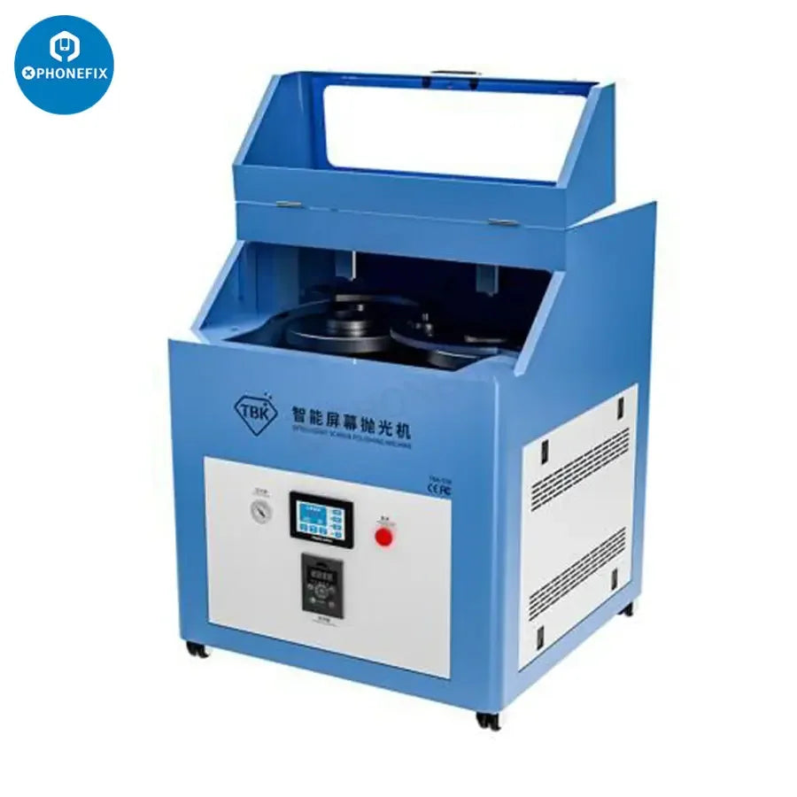 PHONEFIX TBK938 screen grinding and polishing machine for removing LCD scratches from smartphones.