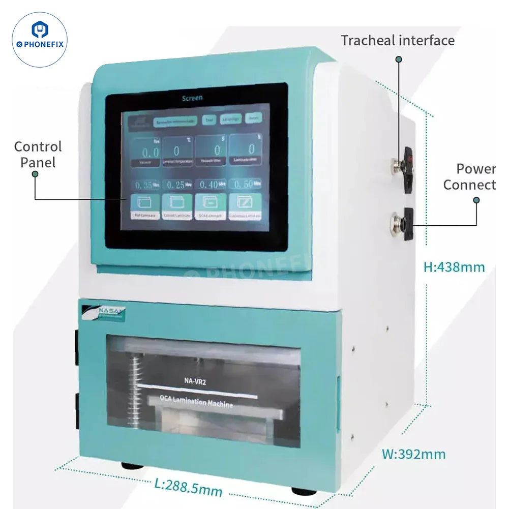 Nasan NA-VR2 digital display control vacuum laminate machine for phone screen refurbishing and repair.