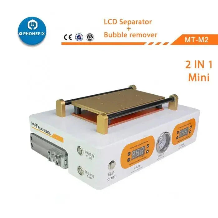 PhoneFix LCD screen separator vacuum pump for OCA bubble removal, used in screen refurbishing and repair.