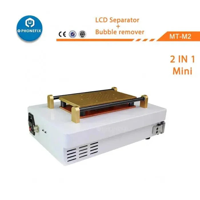 PhoneFix vacuum pump LCD screen separator and OCA bubble remover machine used for phone screen refurbishing.