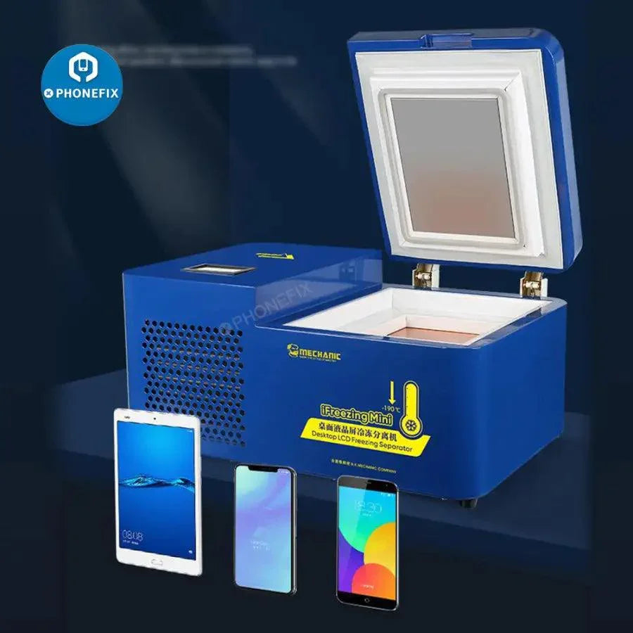 PHONEFIX, séparateur de congélation d'écrans LCD de bureau pour écrans droits et incurvés, utilisé dans la remise à neuf d'écrans.