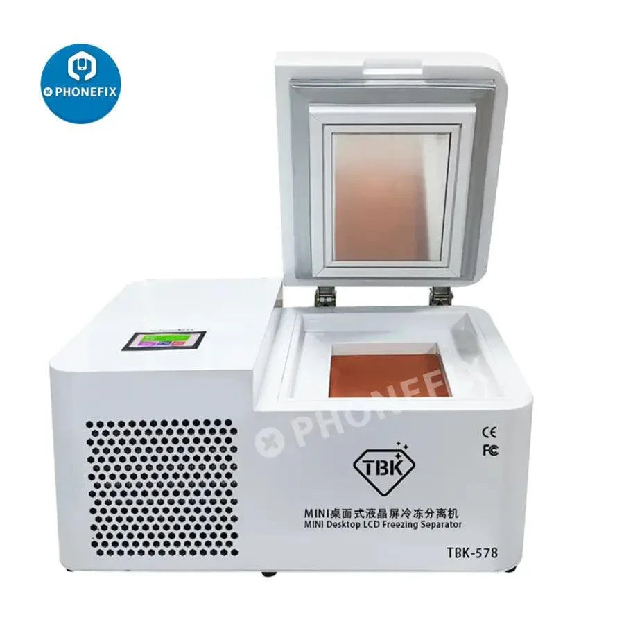 PhoneFix TBK-578 Mini Desktop LCD Laminating and Separating Machine for screen refurbishing, 220V, compact design.