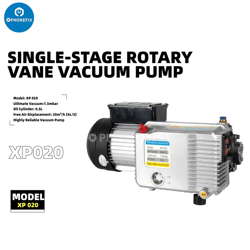 PhoneFix 30L air compressor and vacuum pump for LCD laminator repair, screen refurbishing machine, used in electronic repairs.