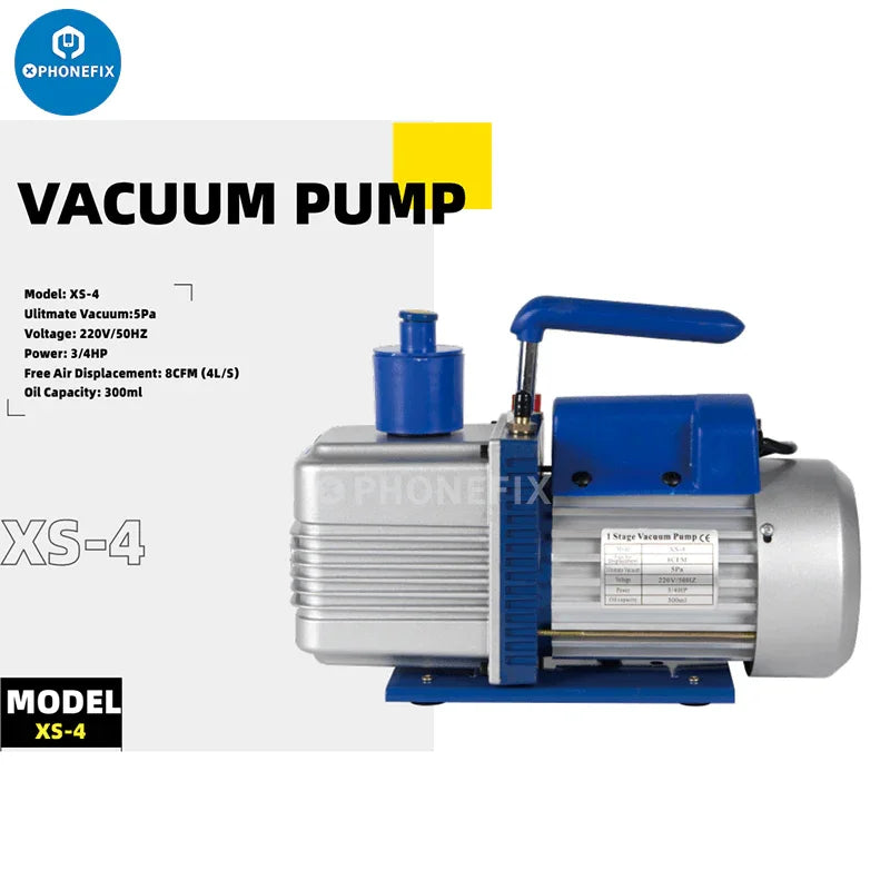 PhoneFix 30L air compressor and vacuum pump for LCD laminator repair, screen refurbishing machine with durable metal components.
