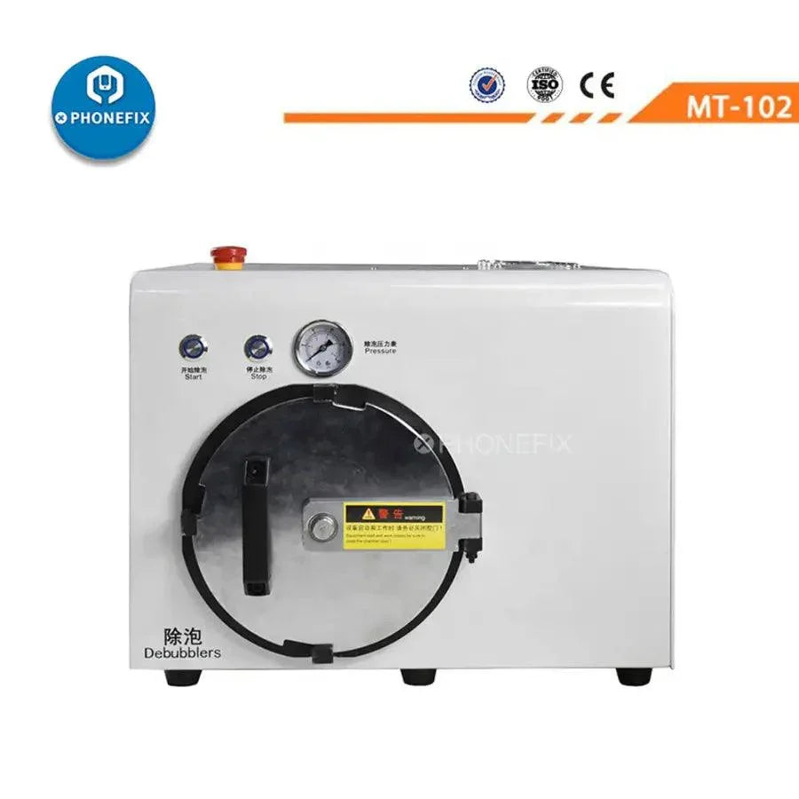 PhoneFix M-Triangel MT-102 vacuum OCA laminating machine for curved screen repair and screen refurbishing.