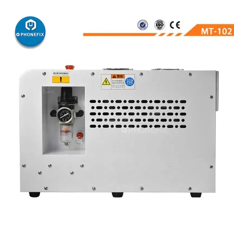 PhoneFix M-Triangel MT-102 vacuum OCA laminating machine used for curved screen repair and glass lamination.