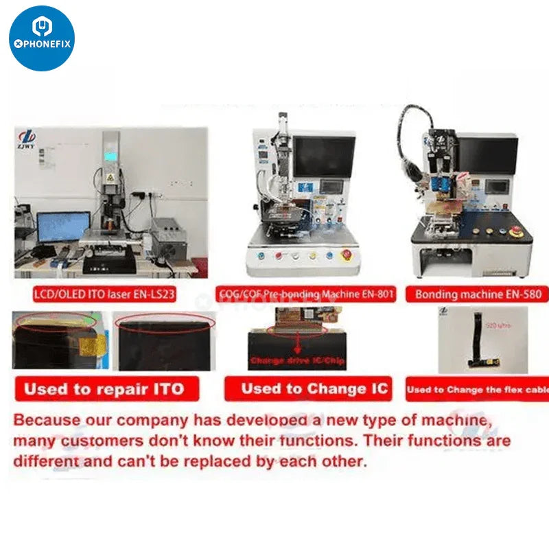 PhoneFix EN-LS23 ITO Laser Machine for phone LCD and OLED screen repair, professional screen refurbishing tool.