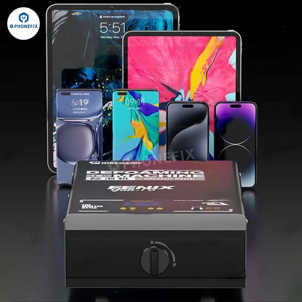 PhoneFix Mechanic GAN-03 FENIX 16-inch screen laminating bubble remover machine for phone screen refurbishing.