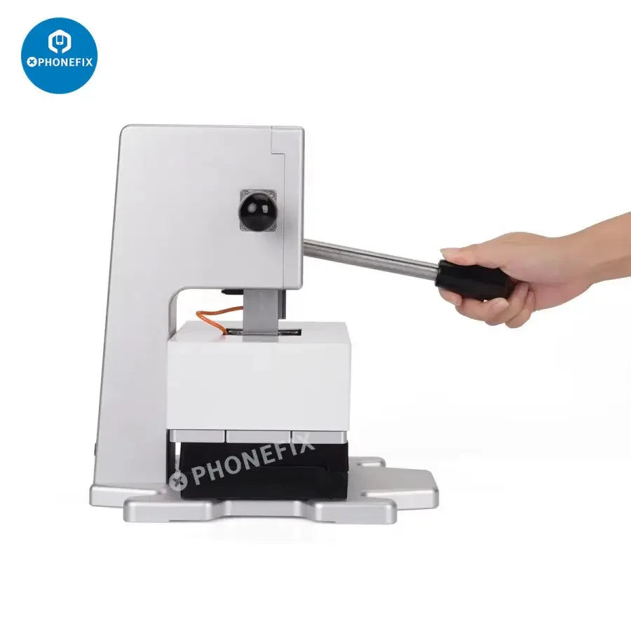 Phonefix DALI K168 screen pressing machine for iPhone and Samsung repair, used for refurbishing phone screens.