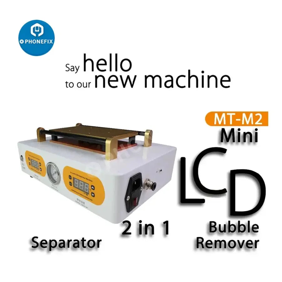 PhoneFix 7-inch LCD Bubble Remove Machine for screen refurbishing, used to eliminate bubbles during LCD repair.