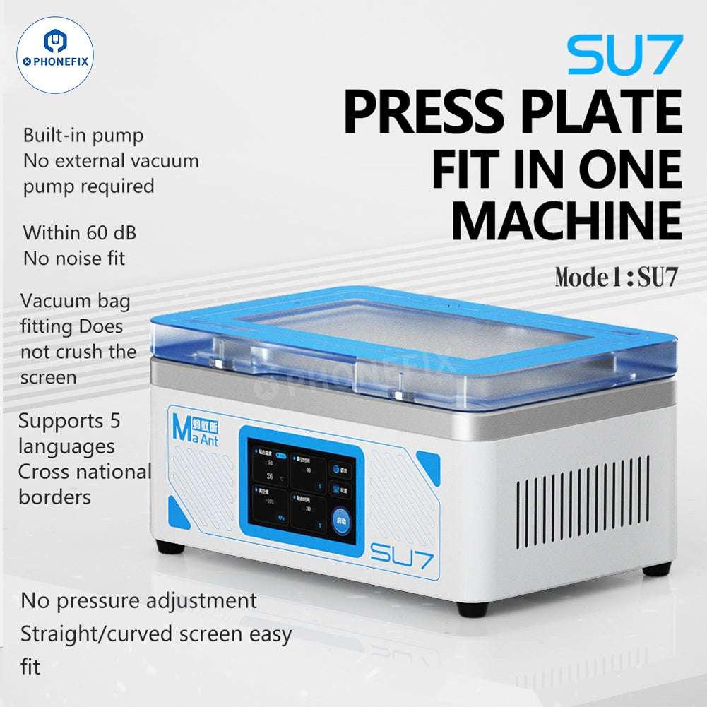 PHONEFIX MaAnt SU7 T8 phone screen vacuum defoaming laminating machine used for screen refurbishing and repair.