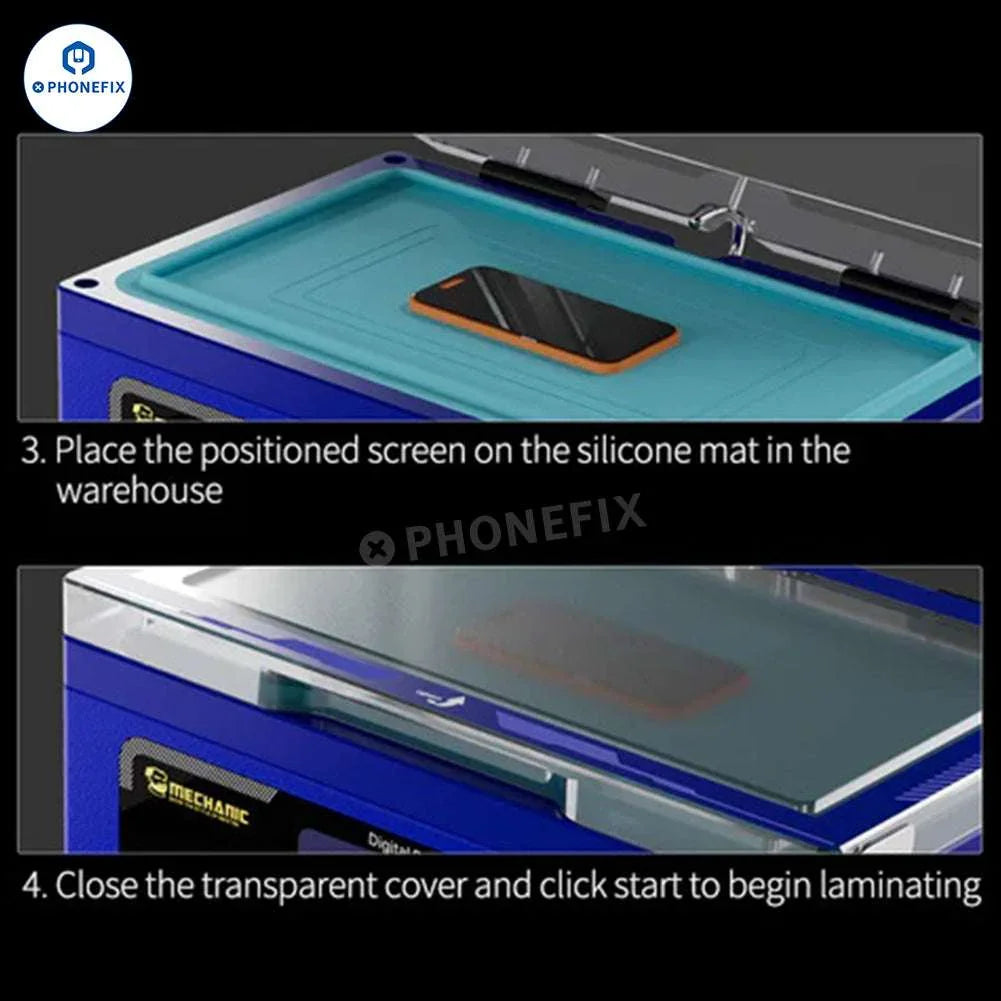 PhoneFix MECHANIC GAN-03 Abag laminating machine for 8-inch flat and edge screens, used for screen refurbishing and repair.