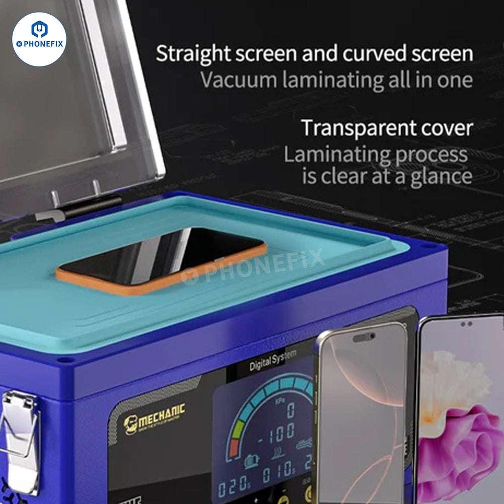 PHONEFIX MECHANIC GAN-03 Abag Laminating Machine for 8-inch flat and edge screens, used for screen refurbishing.