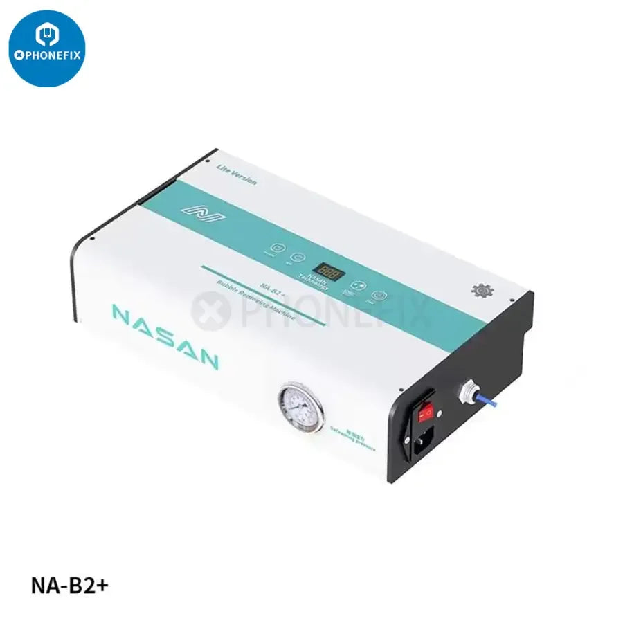 PhoneFix NASAN NA-B2+ air bubble remover for 7-inch screen, used in screen refurbishing and defoaming process.