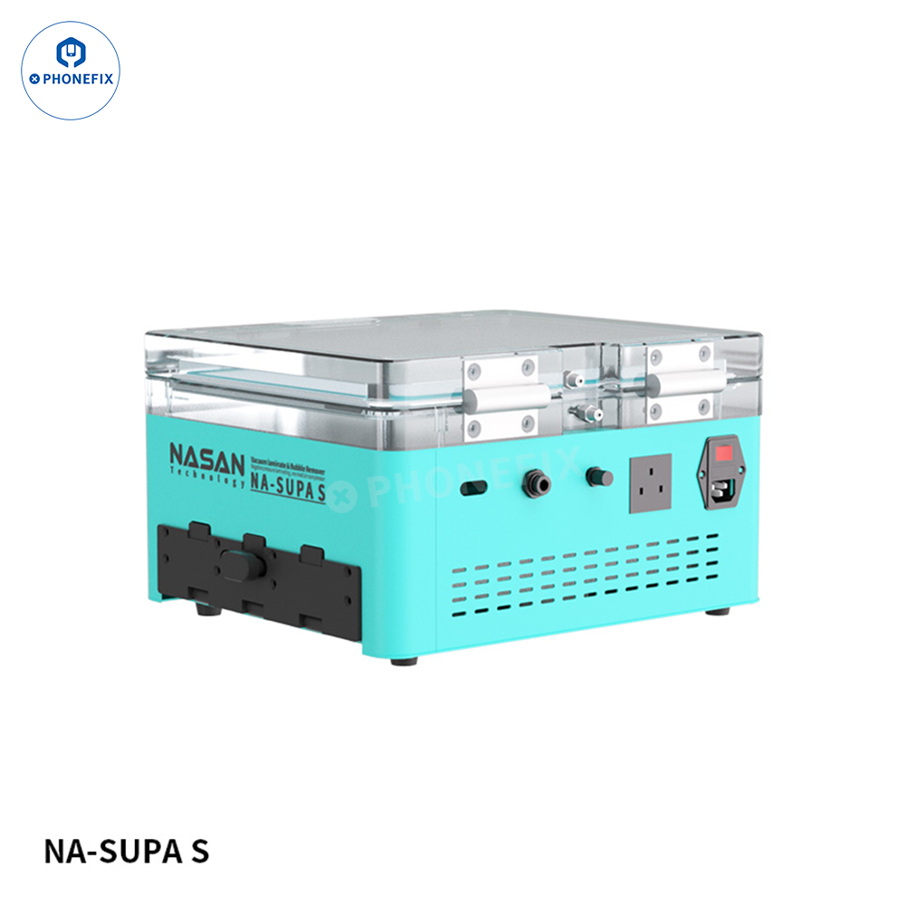 Phonefix NASAN NA-SUPA Lite Max LCD laminating bubble removal machine for screen refurbishing, shown in the image.