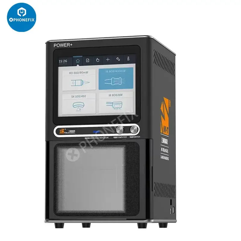 PhoneFix M-Triangel PG Pro Plus laser screen refurbishing machine with 8W and 20W power for back glass removal.