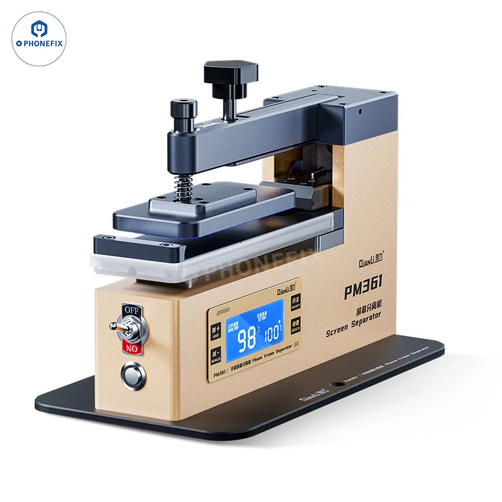 PhoneFix QianLi PM86 PM361 phone screen frame and back cover separator used in screen refurbishing machine.