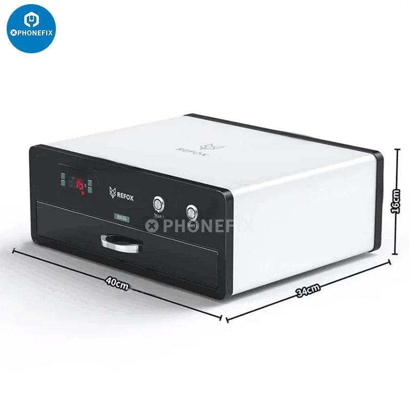 Refox RM26 UV curing lamp box for screen refurbishing, quick-drying OCA glue tool, PHONEFIX brand, device with 110V US plug