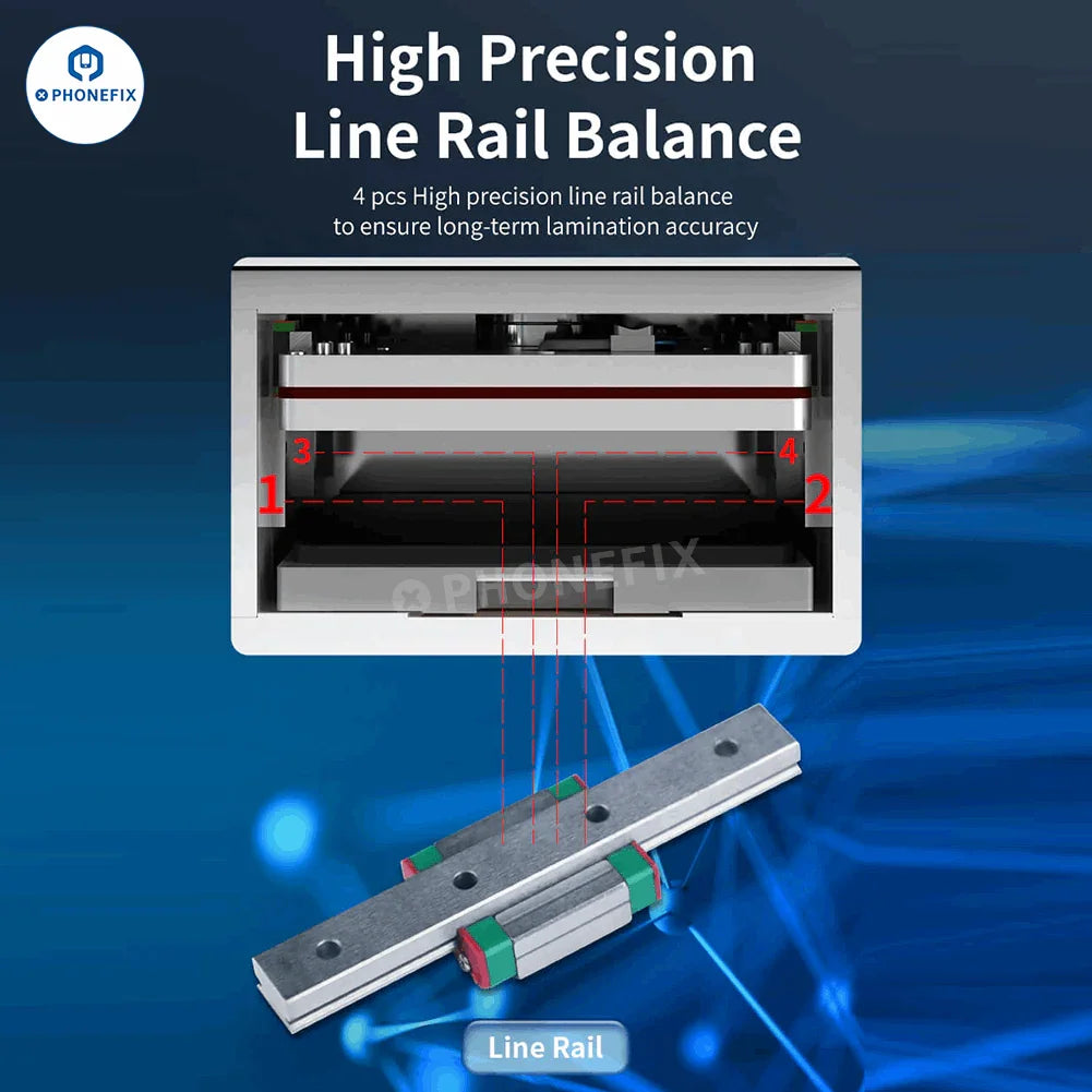 PhoneFix RMB-5MAX Plus 16-inch edge screen laminator and bubble remover machine for phone screen refurbishing.