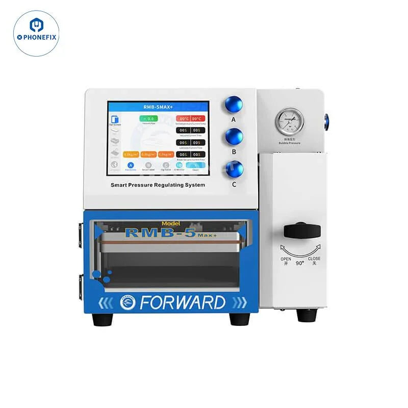 PhoneFix RMB-5MAX Plus 16-inch screen laminator and bubble remover machine for phone screen refurbishing.
