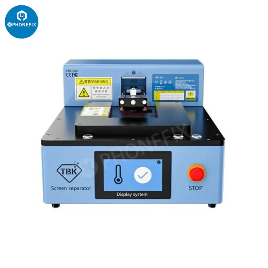 TBK 288 Screen Heating Separator for iPhone teardown, PhoneFix brand, used for screen refurbishing and component separation.