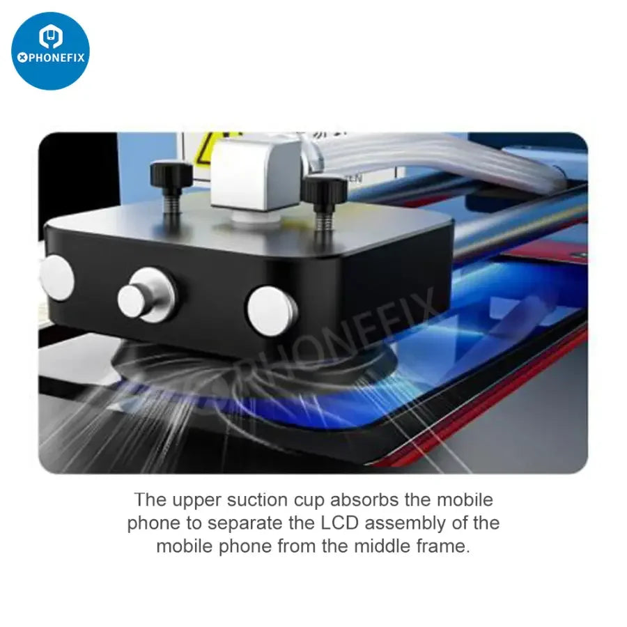 PhoneFix TBK 288 screen heating separator for iPhone teardown and screen refurbishing, with heating element and control panel.