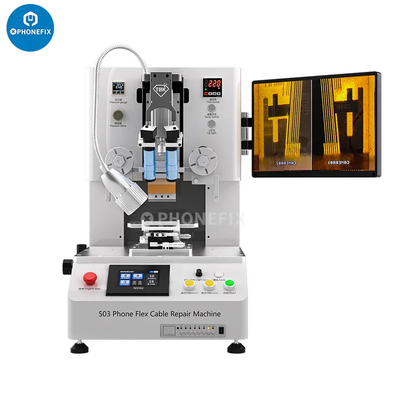 PHONEFIX TBK COF COP screen flex cable press for refurbishing machines, used for bonding and repair of smartphone screens.