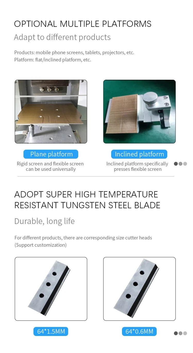 PhoneFix TBK COF COP screen flex cable press for refurbishing machines, showing the detailed bonding and repair components.