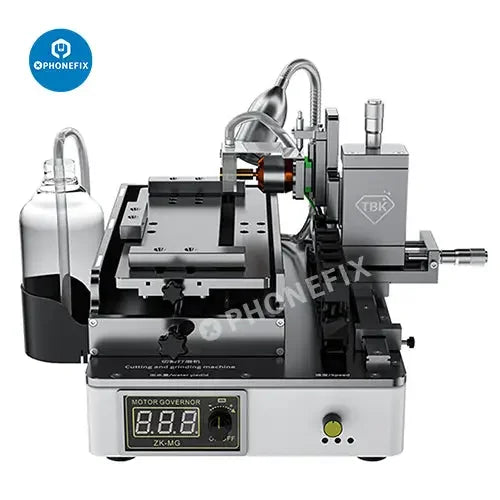 PHONEFIX TBK 918 2-in-1 phone screen cutting and grinding machine used for screen refurbishing and repair.