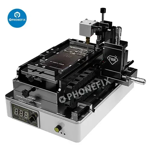 PHONEFIX TBK 918 2-in-1 phone screen cutting and grinding machine for refurbishing and screen repair.