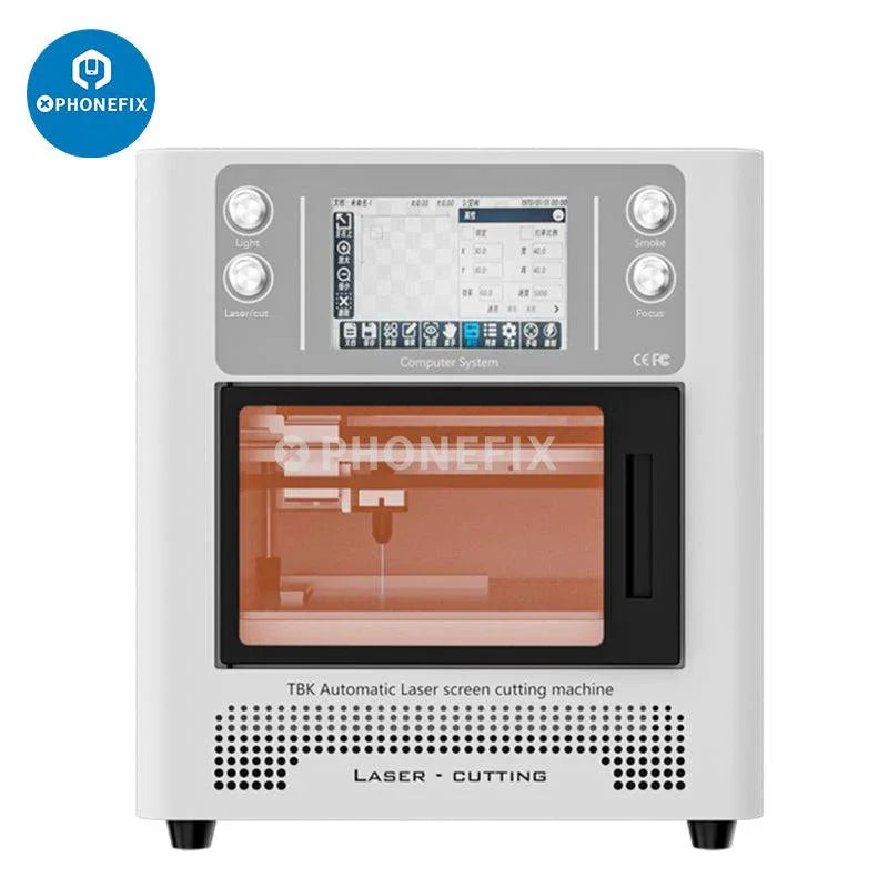 PHONEFIX TBK 958L Blue Light Laser Machine for phone frame back glass removal, used in screen refurbishing.