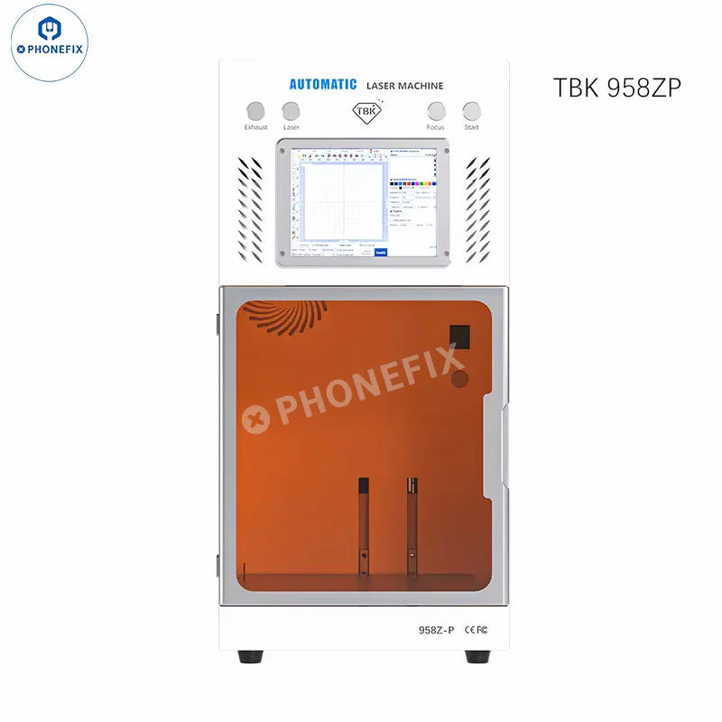 PhoneFix TBK 958ZP UV Laser Machine for phone screen and back glass removal, used for screen refurbishing and repair.