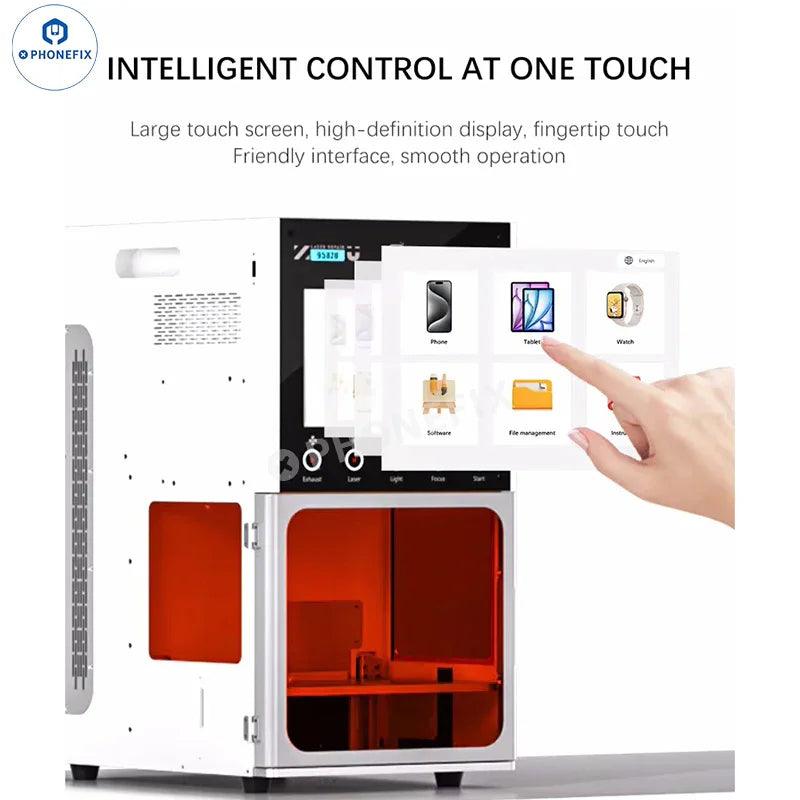 PhoneFix TBK 958ZP UV laser screen and back glass remover machine for phone repair and screen refurbishing.