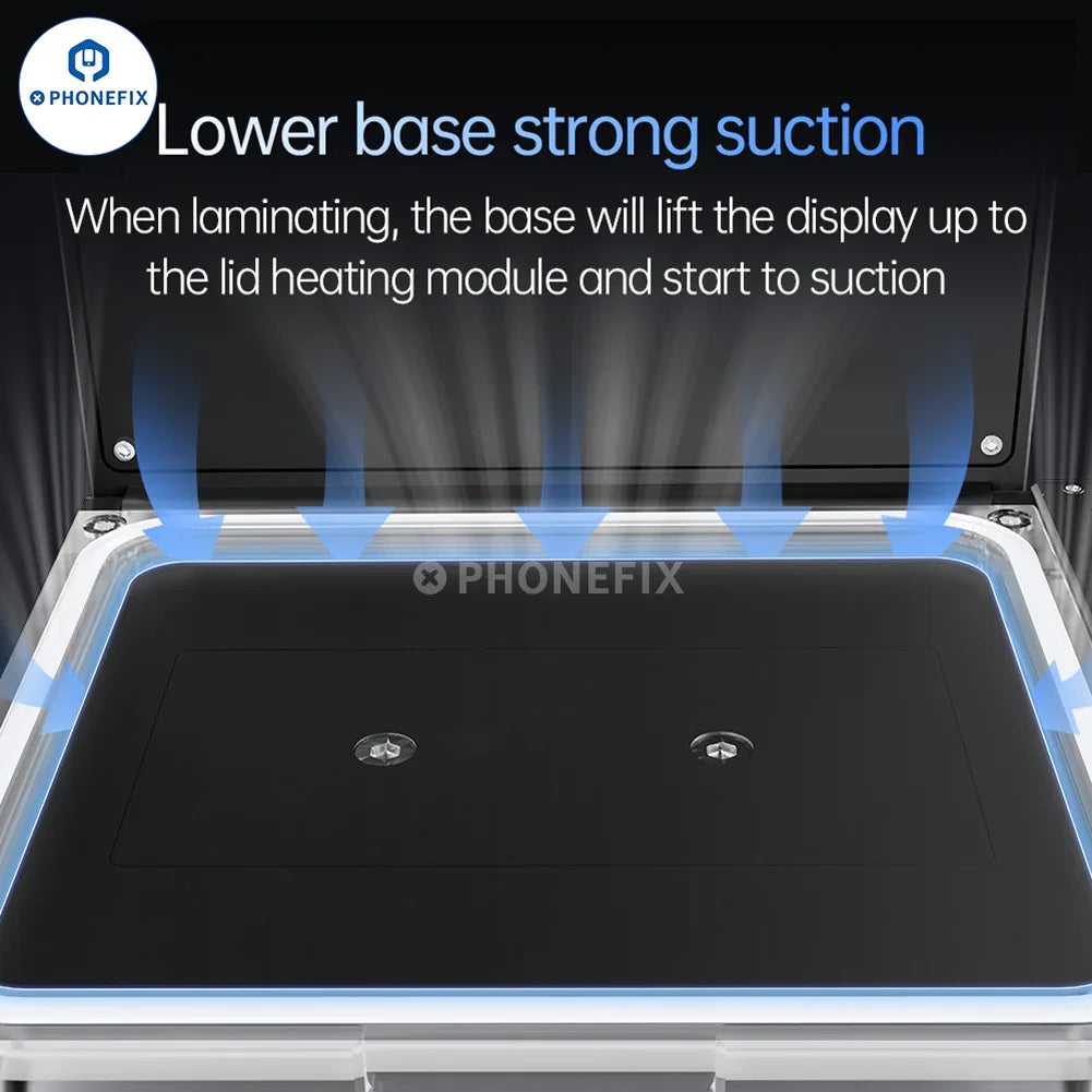 QianLi TH800 screen refurbishing machine for curved and flat screens, used for adaptive laminating in phone repair.