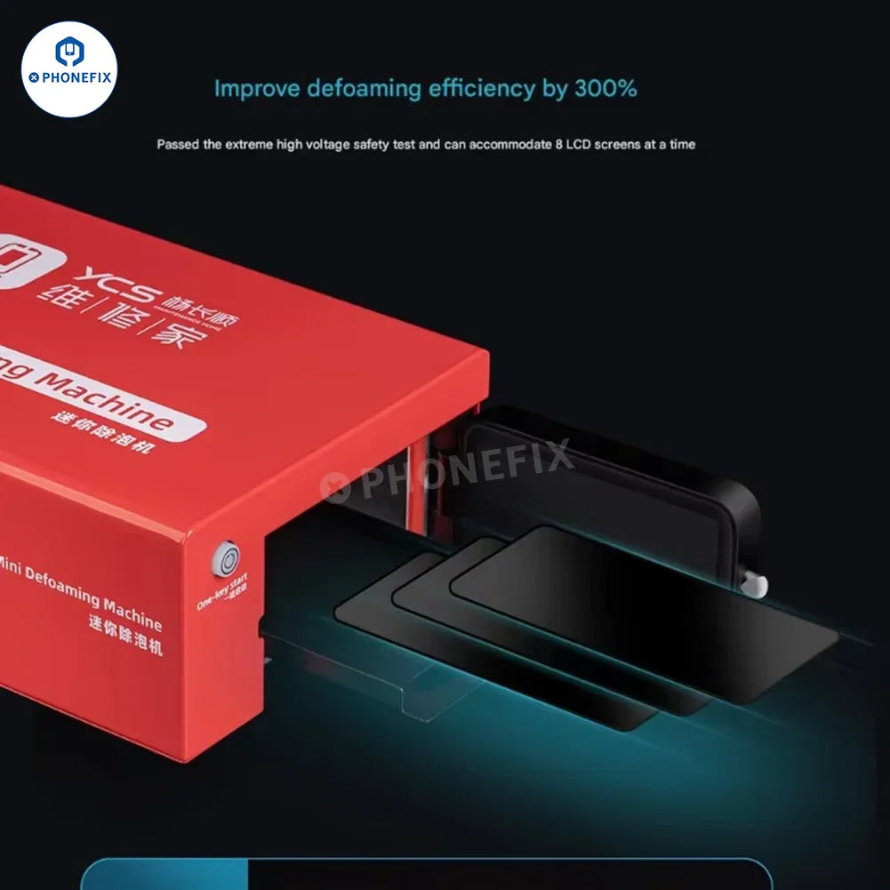 PHONEFIX YCS Laminating Bubble Removal Phone Screen Refurbishment Machine for screen repair and bubble elimination.