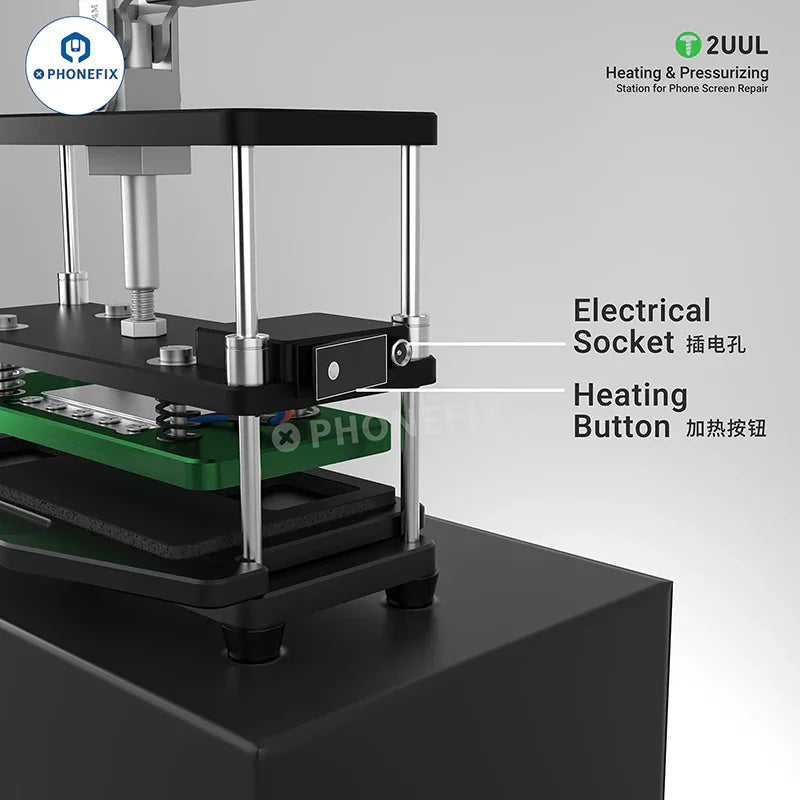 PHONEFIX 2UUL Heating Pressurizing Station for phone screen pressure repair, used for precise screen fixing and repair.