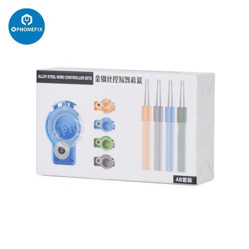 Alloy steel wire controller set for phone LCD screen separation, part of PHONEFIX screen repair tool kit.