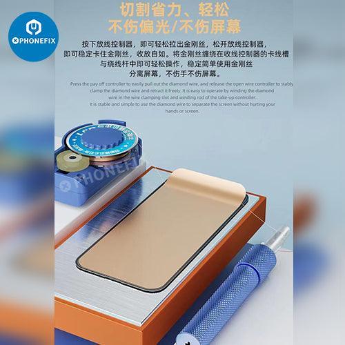 Alloy steel wire controller set for phone LCD screen separation, part of PHONEFIX screen repair tools kit.