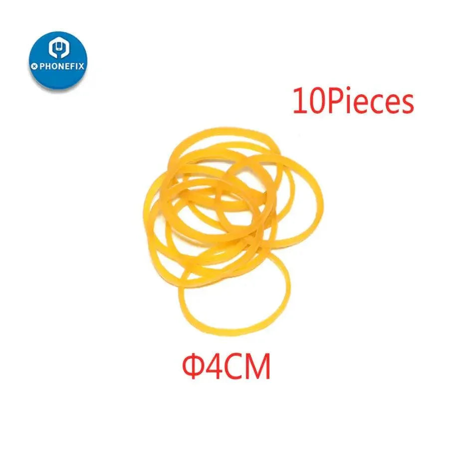 Set of 10 elastic rubber band rings from PHONEFIX for phone LCD screen repair and fastening tools.